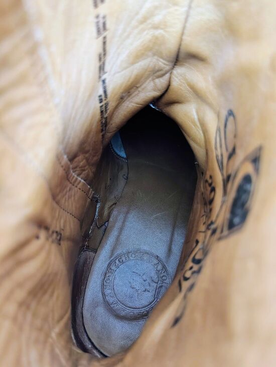 Franco Cuadra Mens Motorcycle Boots Brown Leather Zip Up Goodyear Welt Size 10.5 main image 13